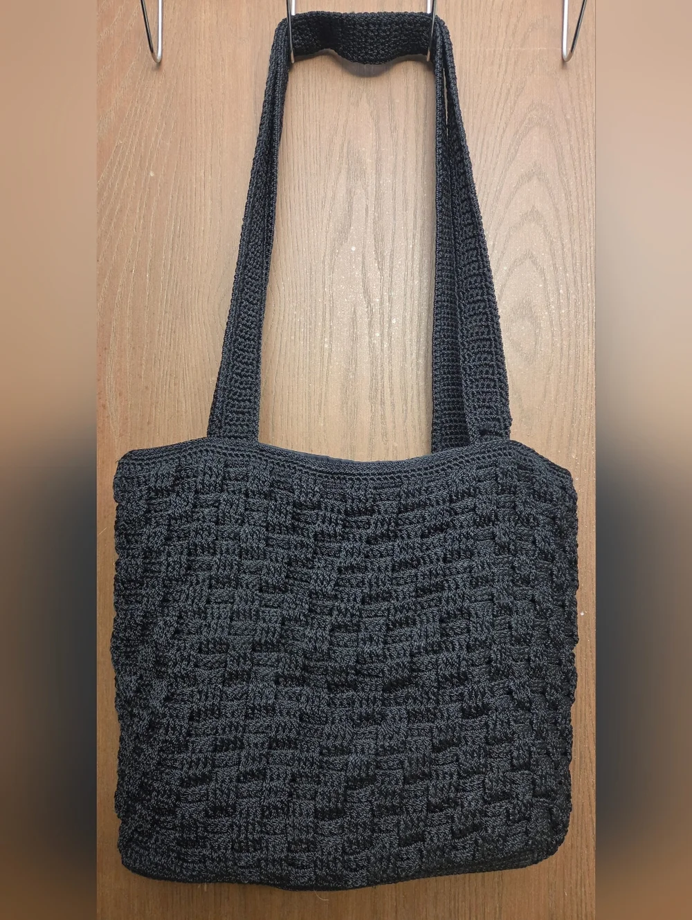 The Sak Black Woven Crochet Shoulder Bag - Picture 4 of 9